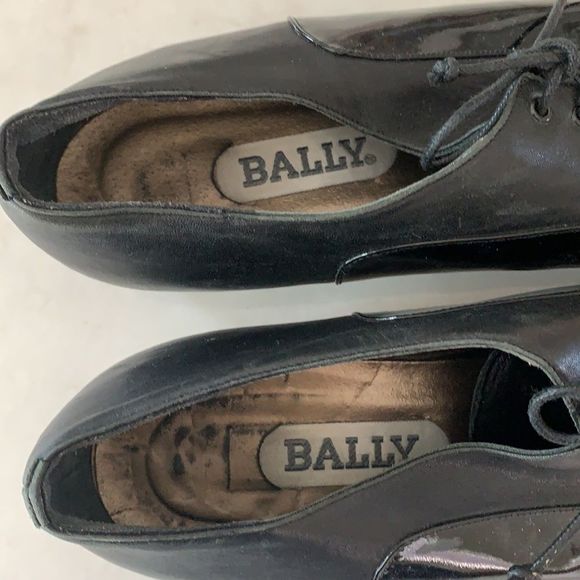 🌈 3$/20 Vintage Bally Black patent leather lace up Oxford shoes - Picture 7 of 9